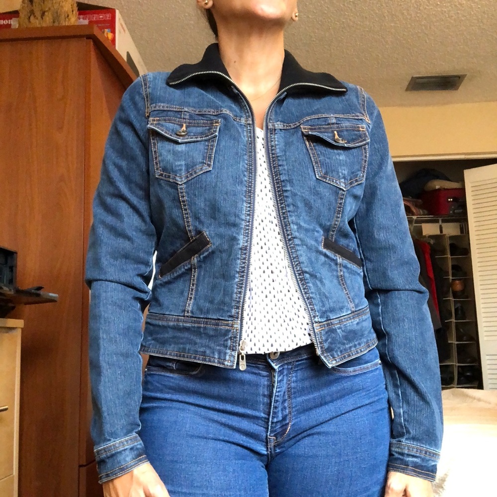 Bebe jean jacket size M